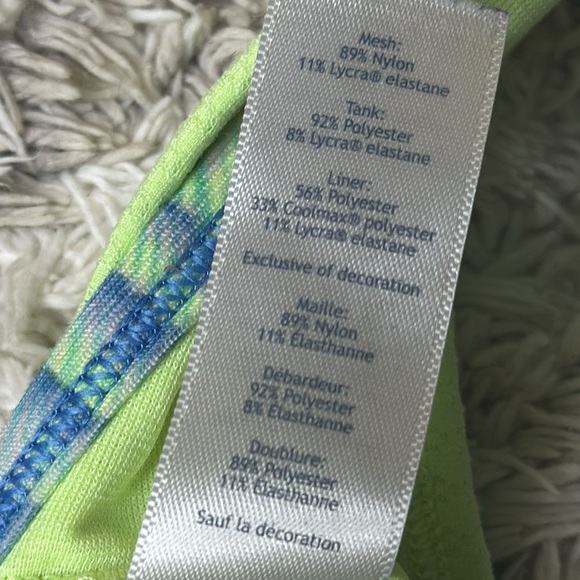 Iviiva by Lululemon size 10 tank top neon, yellowish green and blue - Picture 5 of 11